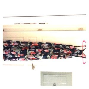 LILJA NAVY BLUE FLORAL PRINT MAXI DRESS